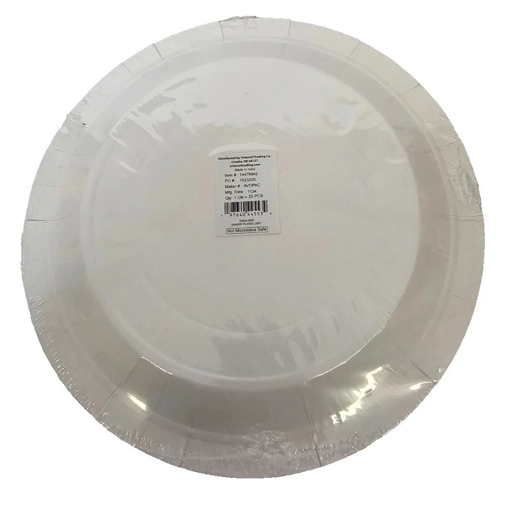 Congrats Grad‎ red, black and white graduation party paper dinner plates 25ct